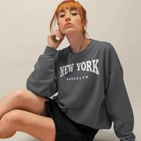 New York City Sweatshirt, Brooklyn, Cozy, Comfy, Comfortable, Baggy, Oversized, Stylish, Minimalist, Trendy, Unisex Crewneck Sweatshirt | Etsy (US)