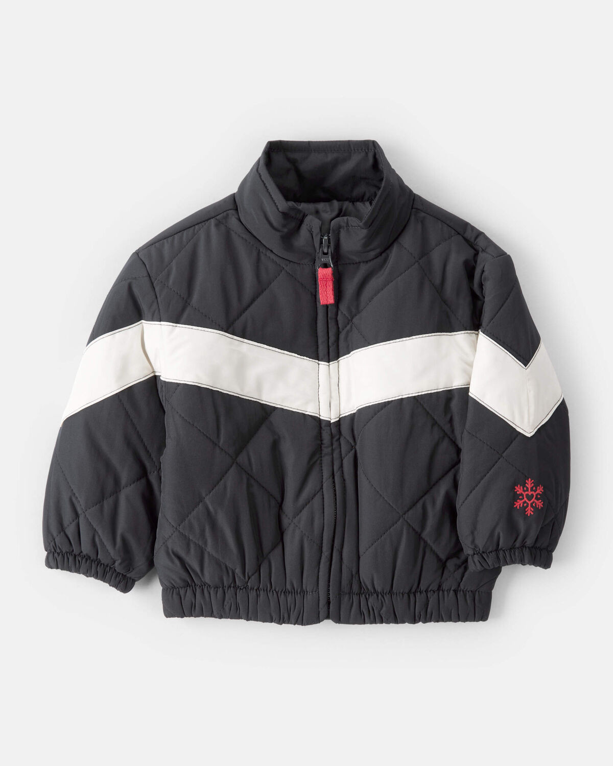 Baby Girl Color Block Puffer Jacket - Black | Carter's Inc