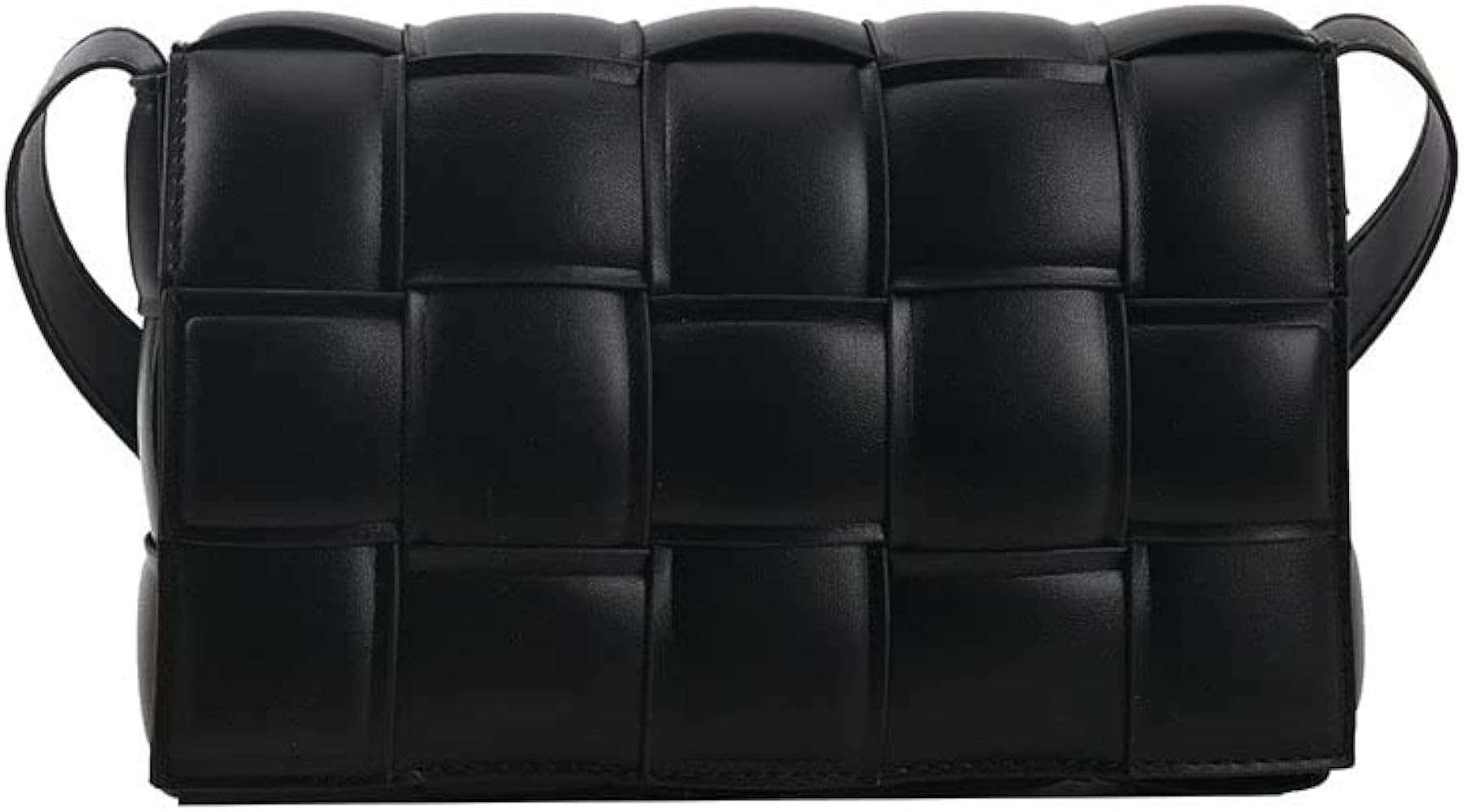 YUJORY Handmade Woven Crossbody bags for Women - Shoulder Bag Casual Leather Handbag, Purse (blac... | Amazon (US)