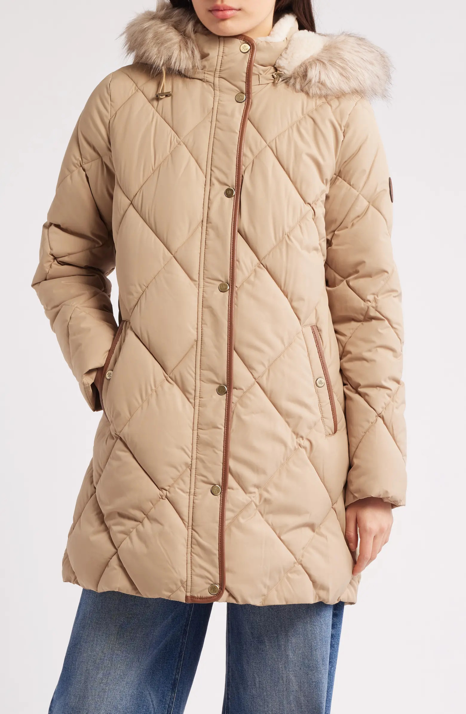 Faux Fur Trim Hooded Puffer Jacket | Nordstrom