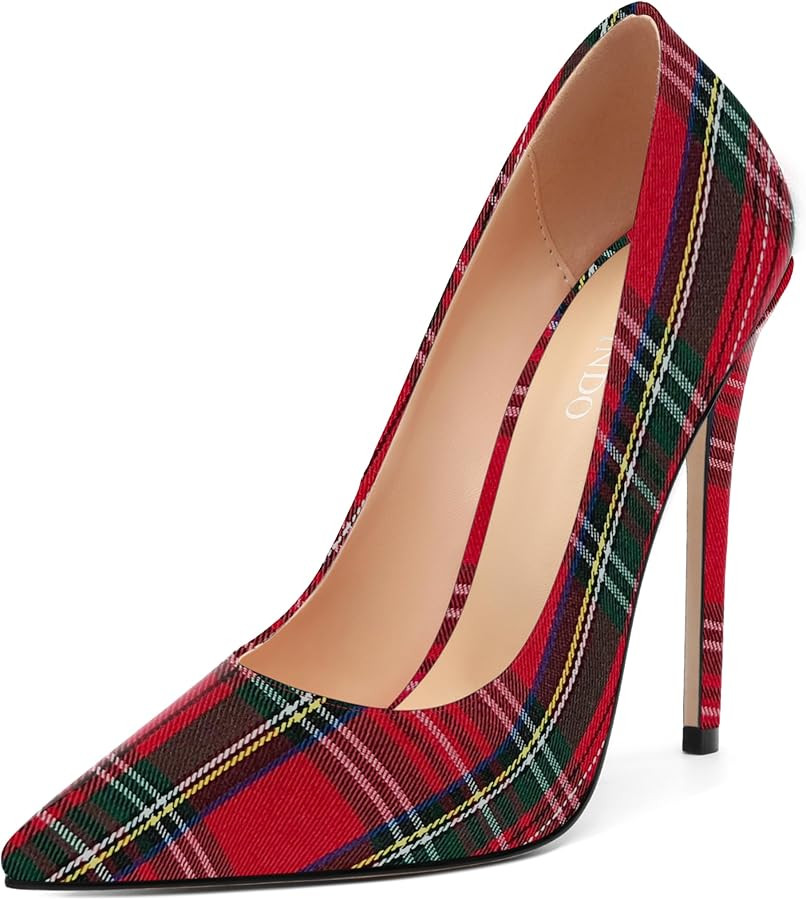 Stiletto High Heels Pumps for Women Patent Pointed Closed Toe Slip on Classic Sexy Wedding Dressy... | Amazon (US)