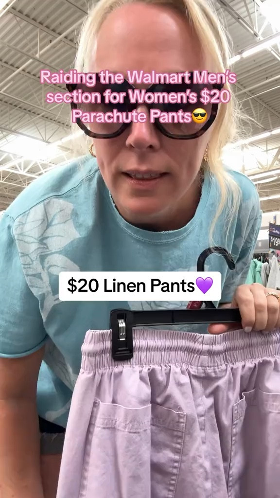 Men’s linen parachute pants for women lavender travel pants 

#LTKover40 #LTKsalealert #LTKmidsize