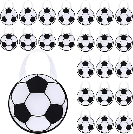 Shihanee 24 Pcs Soccer Party Favor Bags Ball Themed Party Goody Candy Bags Sport Game Treat Handb... | Amazon (US)