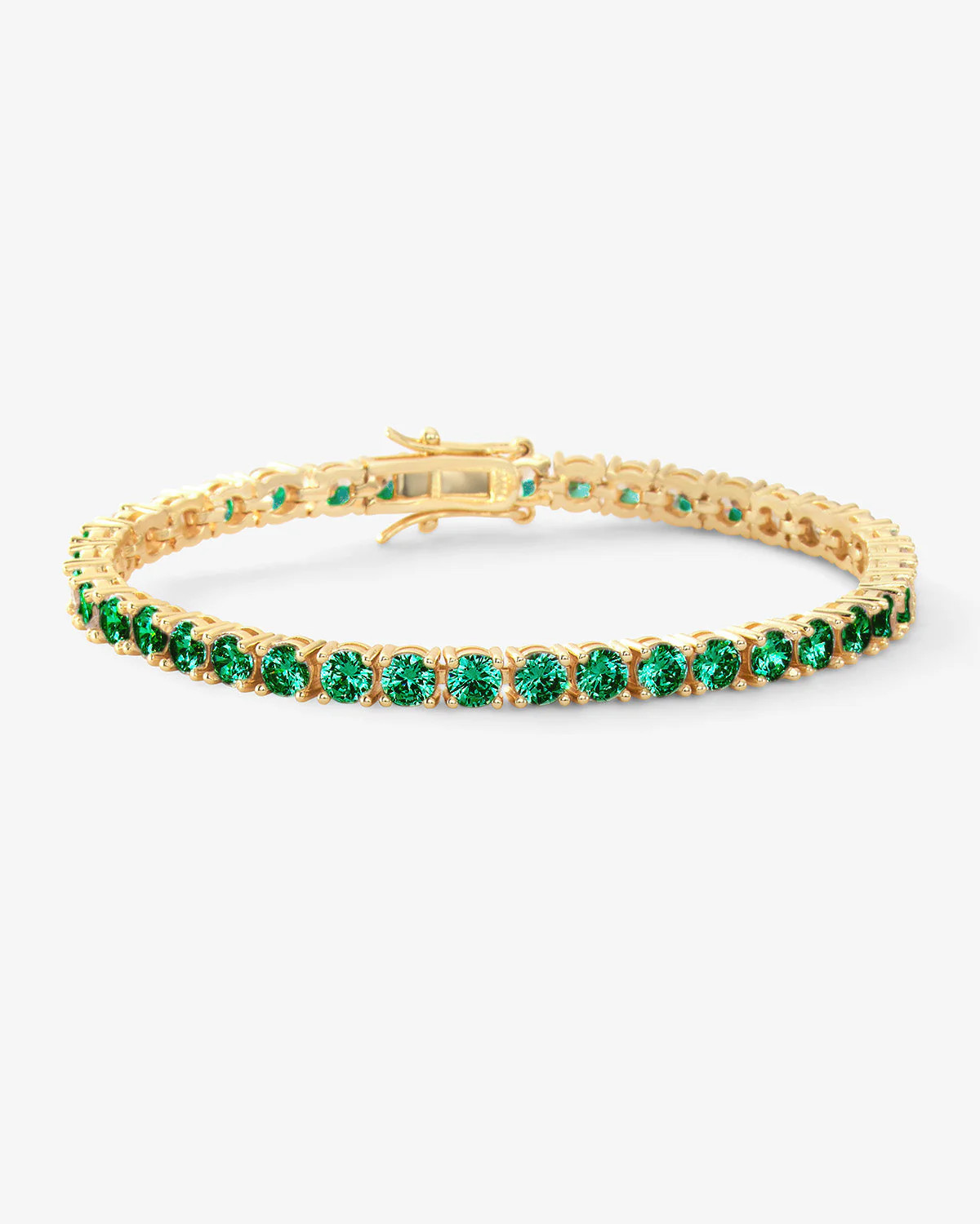Grand Heiress Tennis Bracelet - Gold|Emerald | Melinda Maria Jewelry