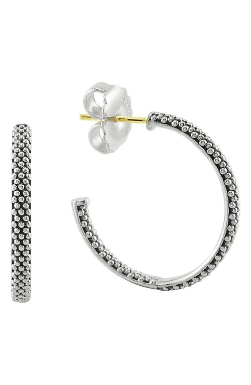 LAGOS Caviar Hoop Earrings in Sterling Silver at Nordstrom | Nordstrom