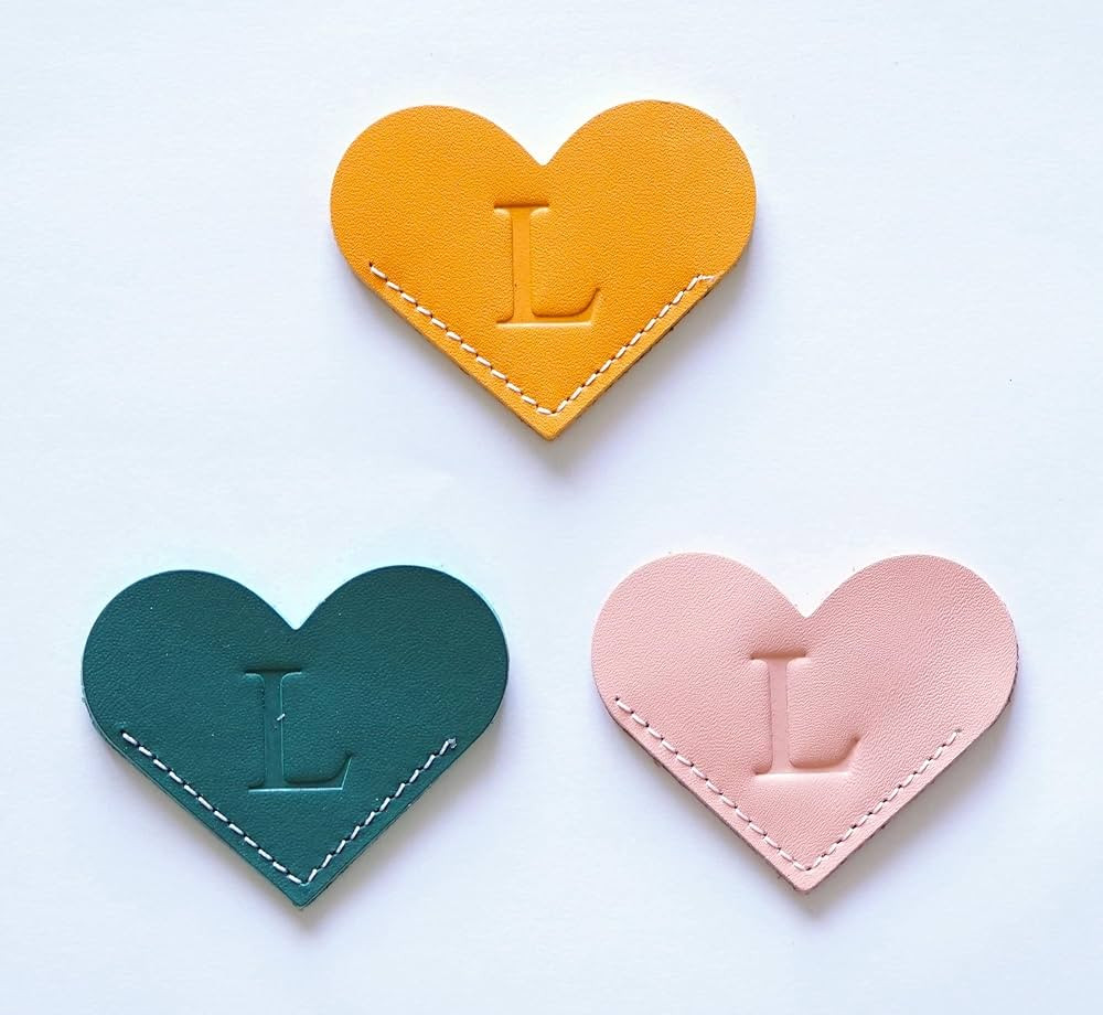 Full Grain Leather Bookmarks, Initial Personalized Bookmarks for Reading, Custom Handmade Corner ... | Amazon (US)