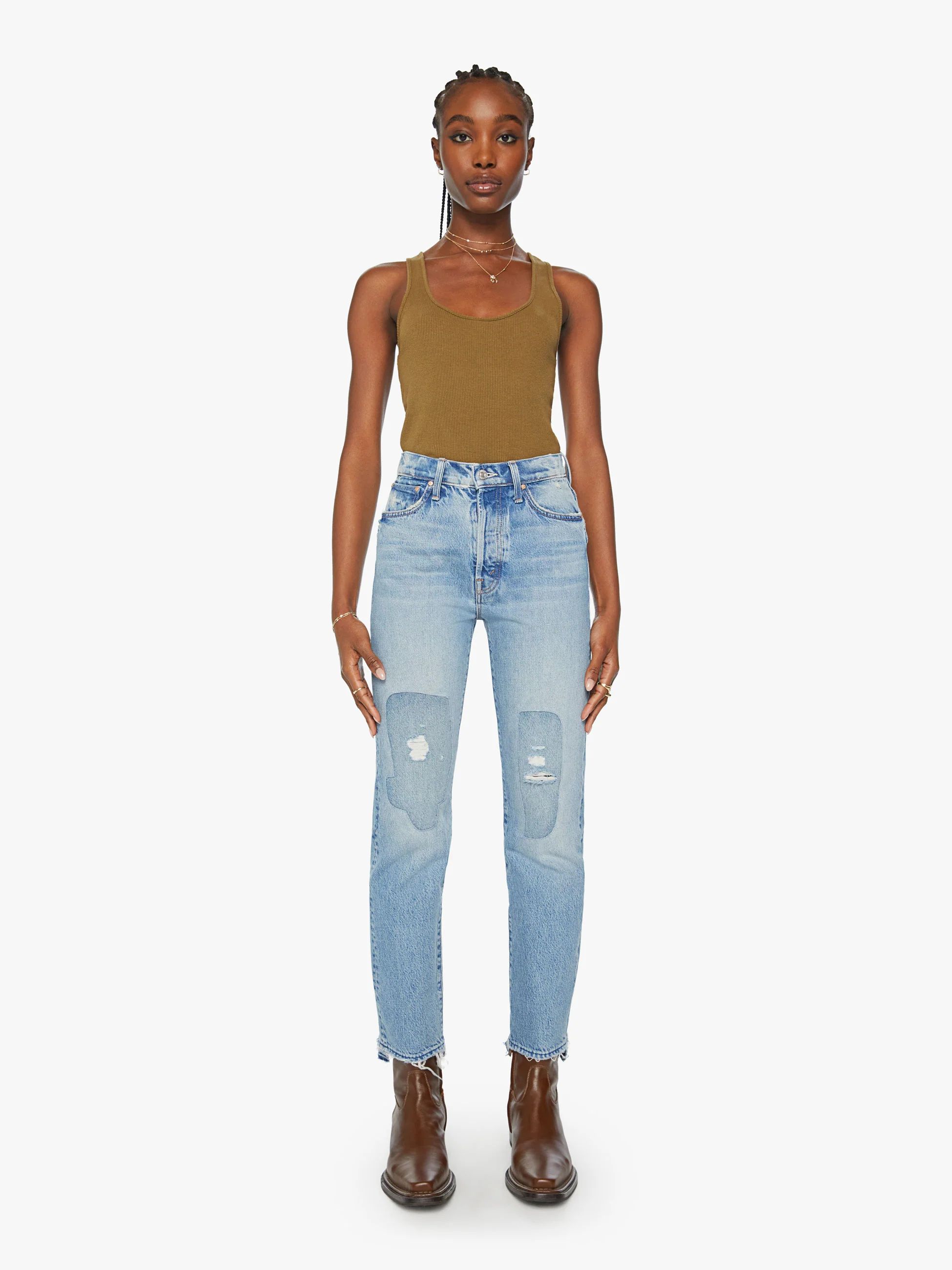 High Waisted Hiker Hover Chew | Mother Denim