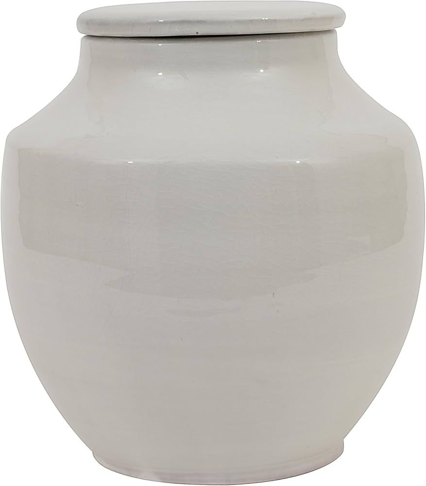 Small Round White Terracotta Cachepot | Amazon (US)