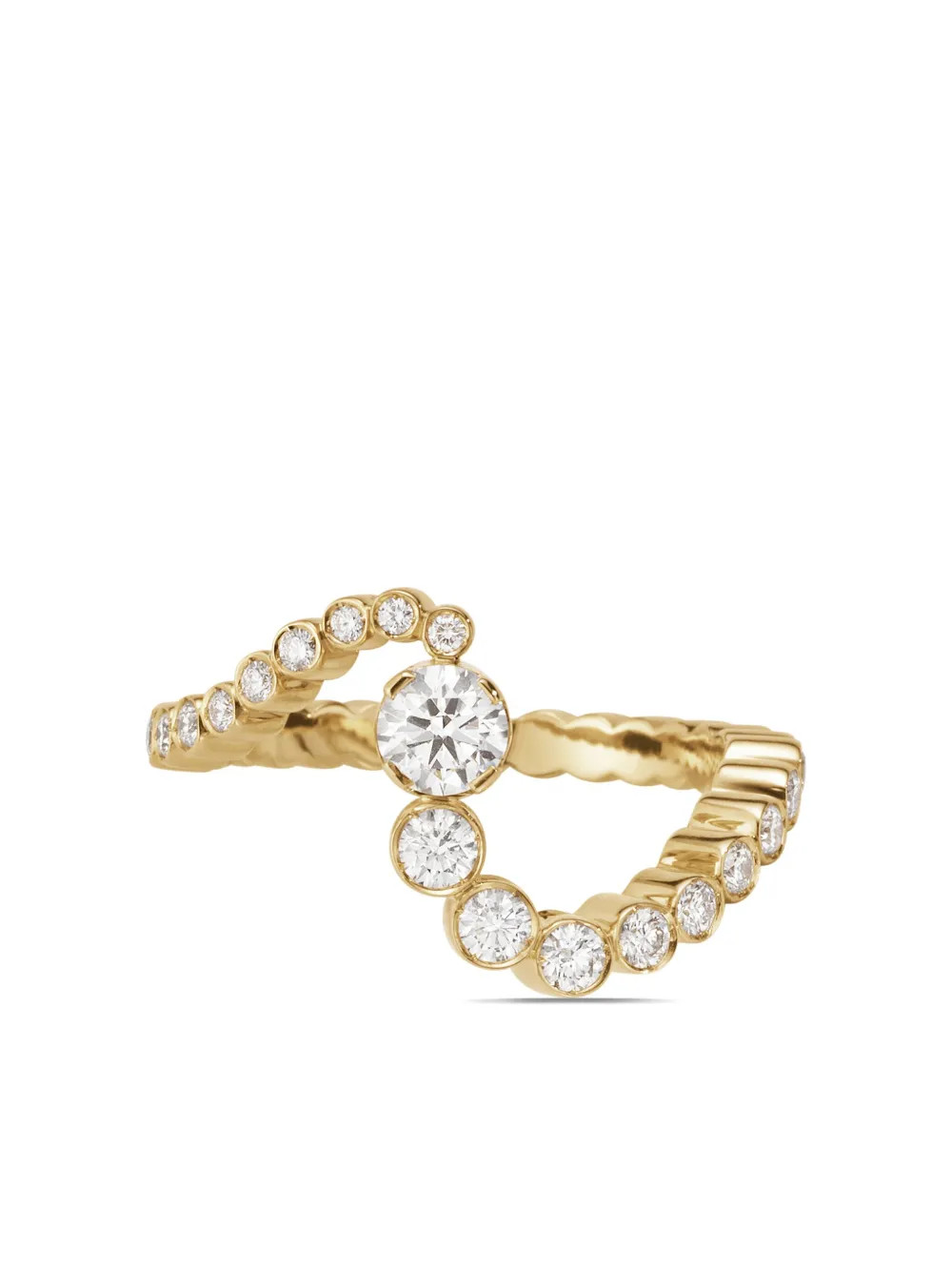 Sophie Bille Brahe18kt recycled yellow gold Ocean Ensemble Diamant diamond ring | Farfetch Global