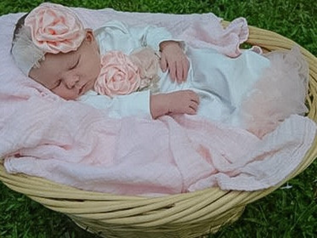 Newborn Girl Coming Home Gown, Peach Tulle, Flower Venice Lace, Baby Gift - Etsy | Etsy (US)