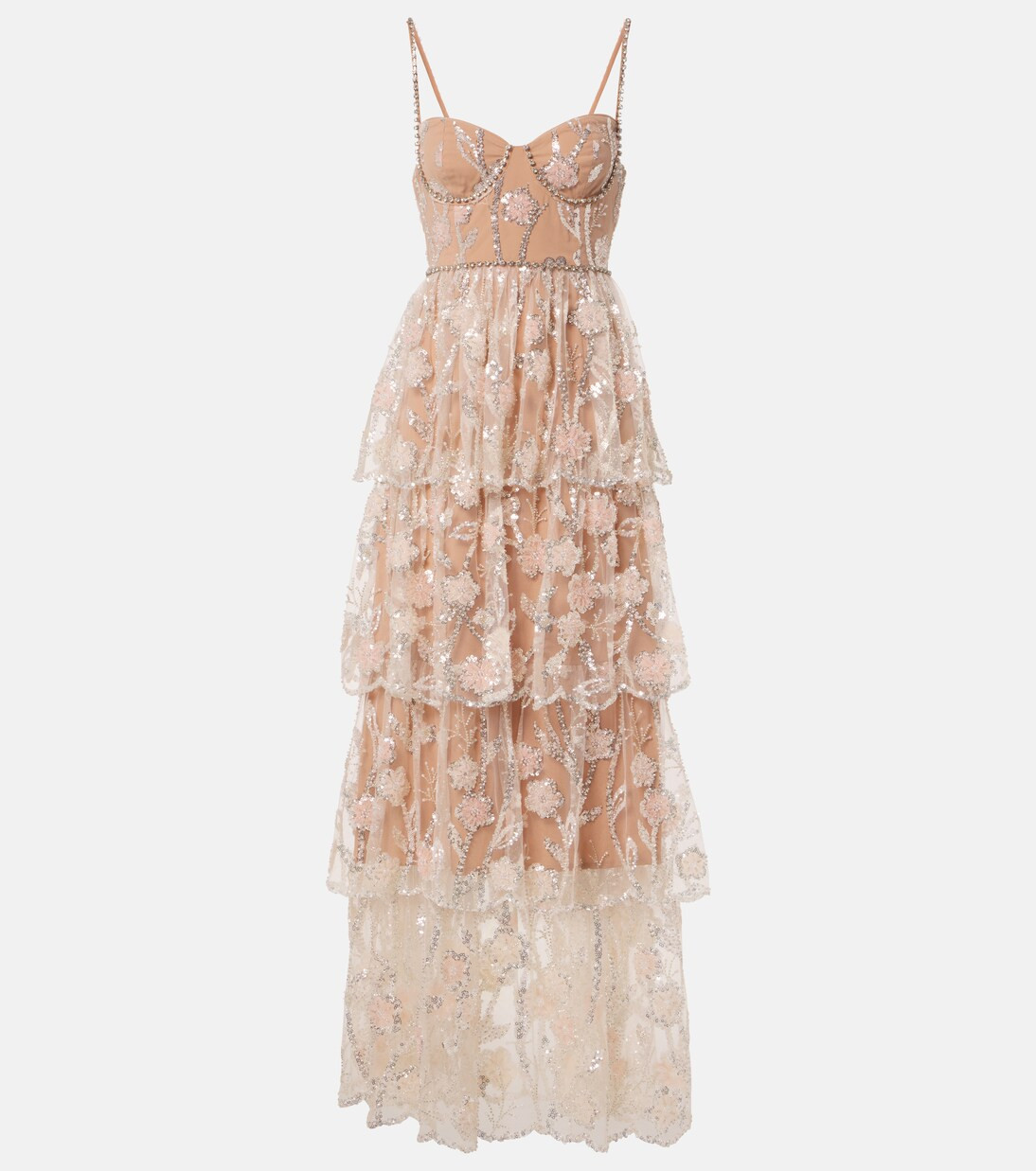 Embellished tiered corset gown | Mytheresa (US/CA)