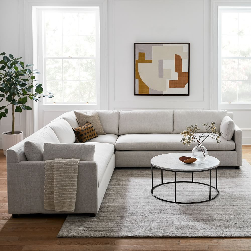 Marin 3-Piece L-Shaped Sectional (114") | West Elm (US)
