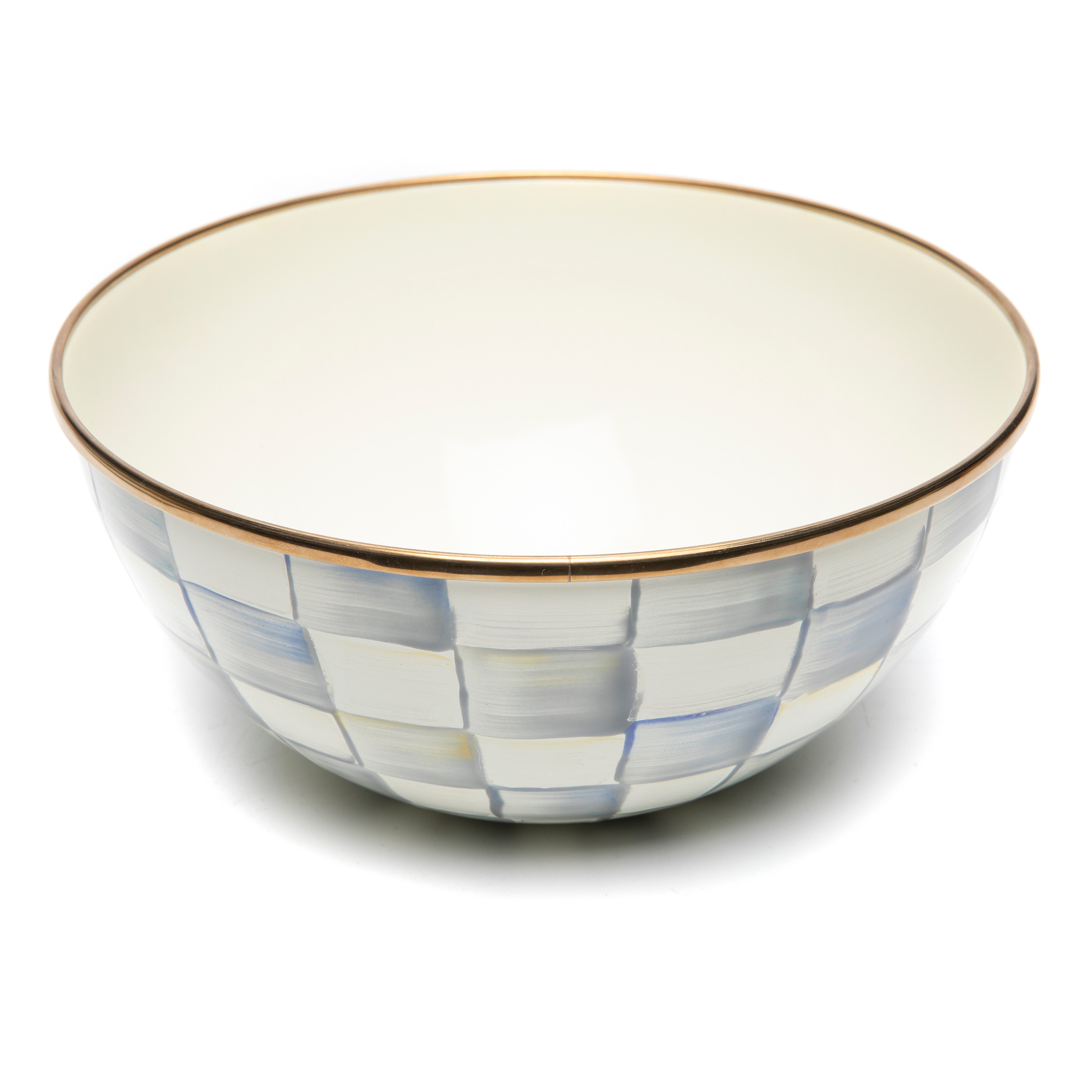 MacKenzie-Childs Sterling Check Small Everyday Bowl | MacKenzie-Childs