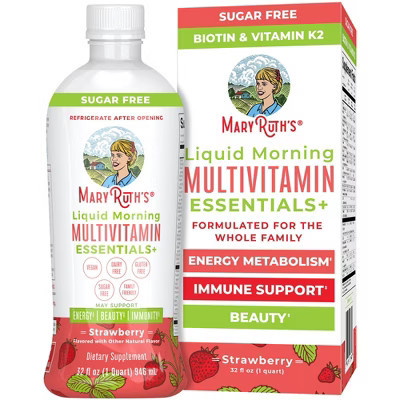 MaryRuth's Morning Multivitamin Liquid, Strawberry, 32 oz | Target
