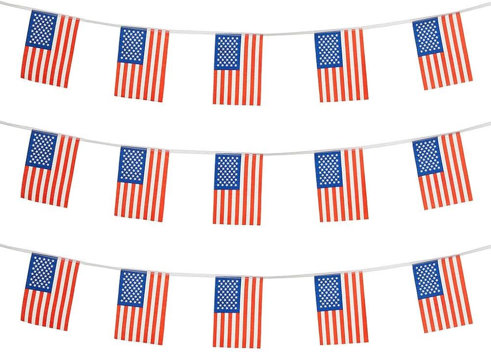 USA Flags American Small String Mini Flag Pennant Banner Decorations | Amazon (US)