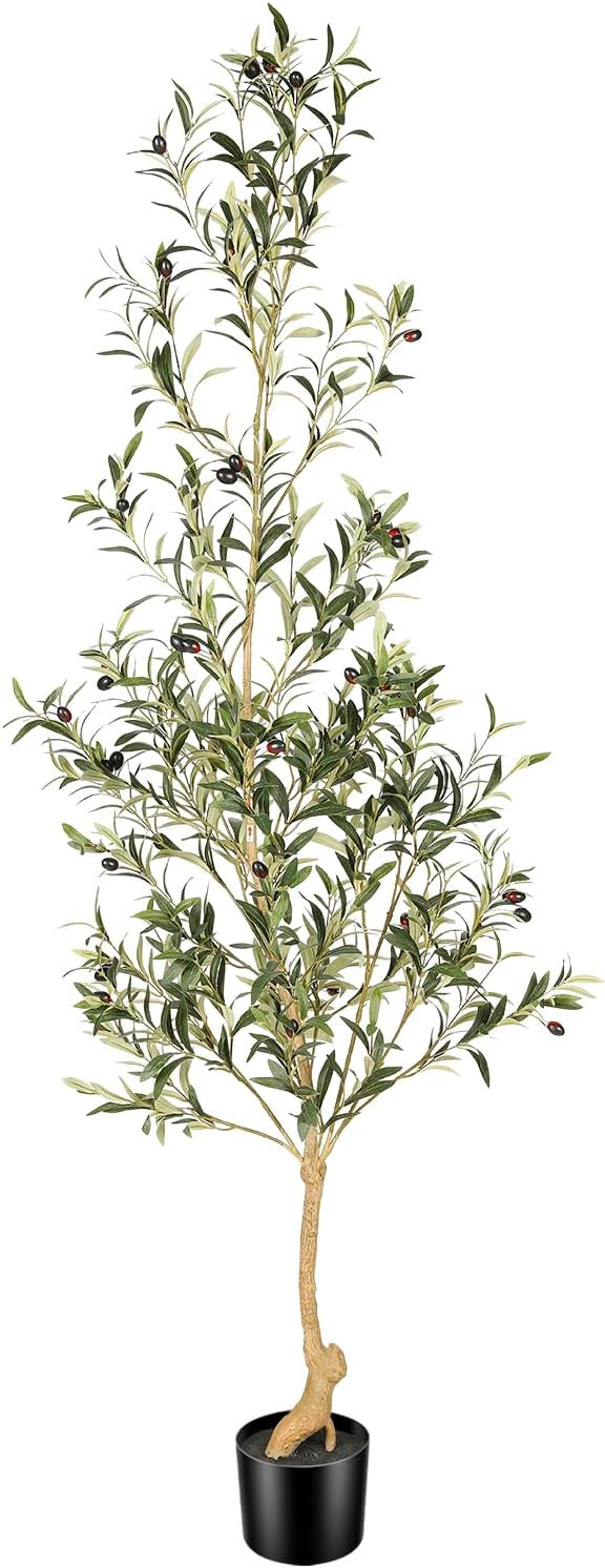 Feelead Faux Olive Tree 6ft | Olive Trees Artificial Indoor with Realistic Leaves and Fruits | 6 ... | Amazon (US)