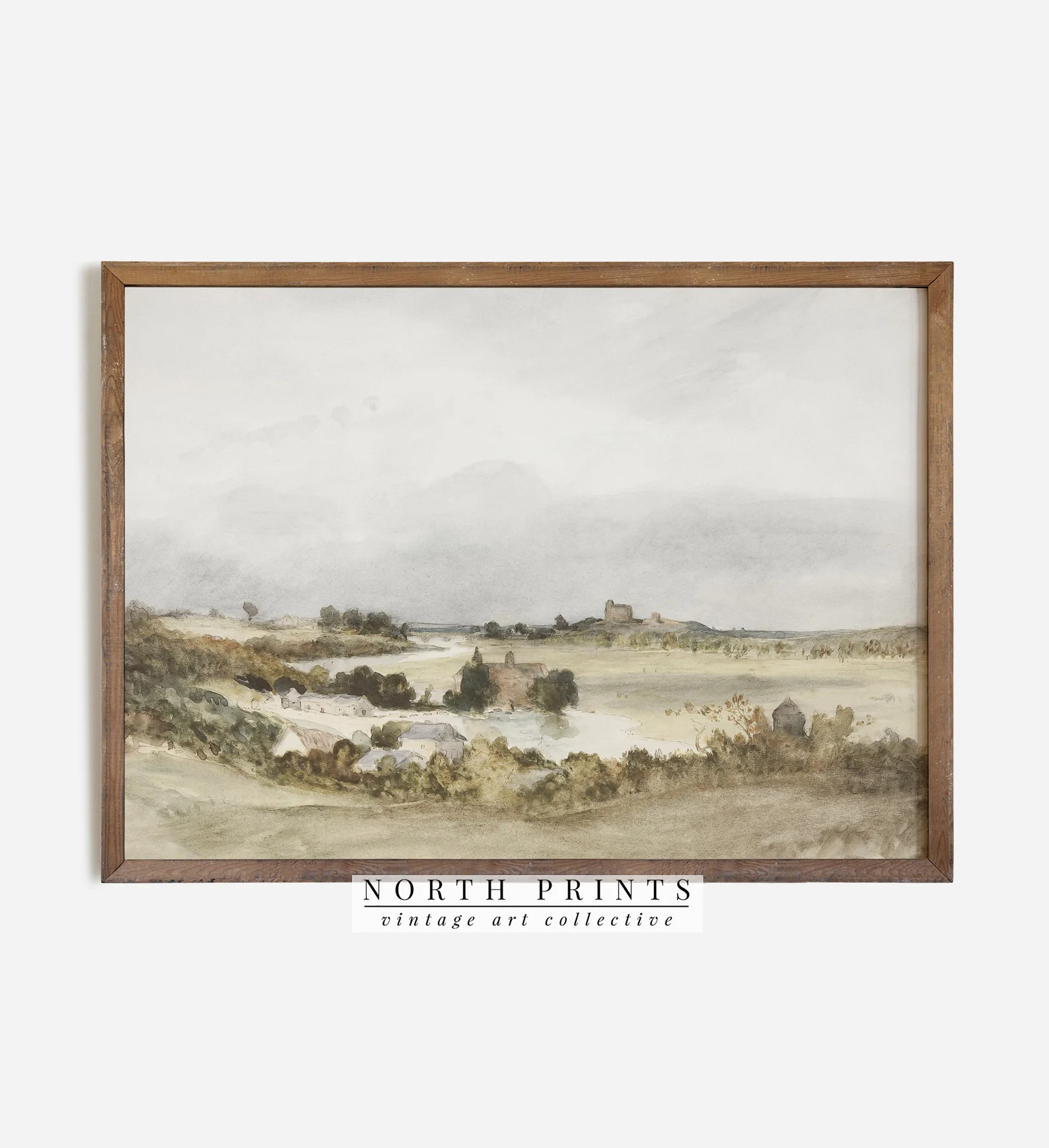 Soft Green Summer Country Landscape Watercolor Painting  - Etsy | Etsy (US)