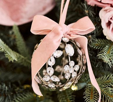 LoveShackFancy Crystal Bow Sphere Ornament | Pottery Barn (US)