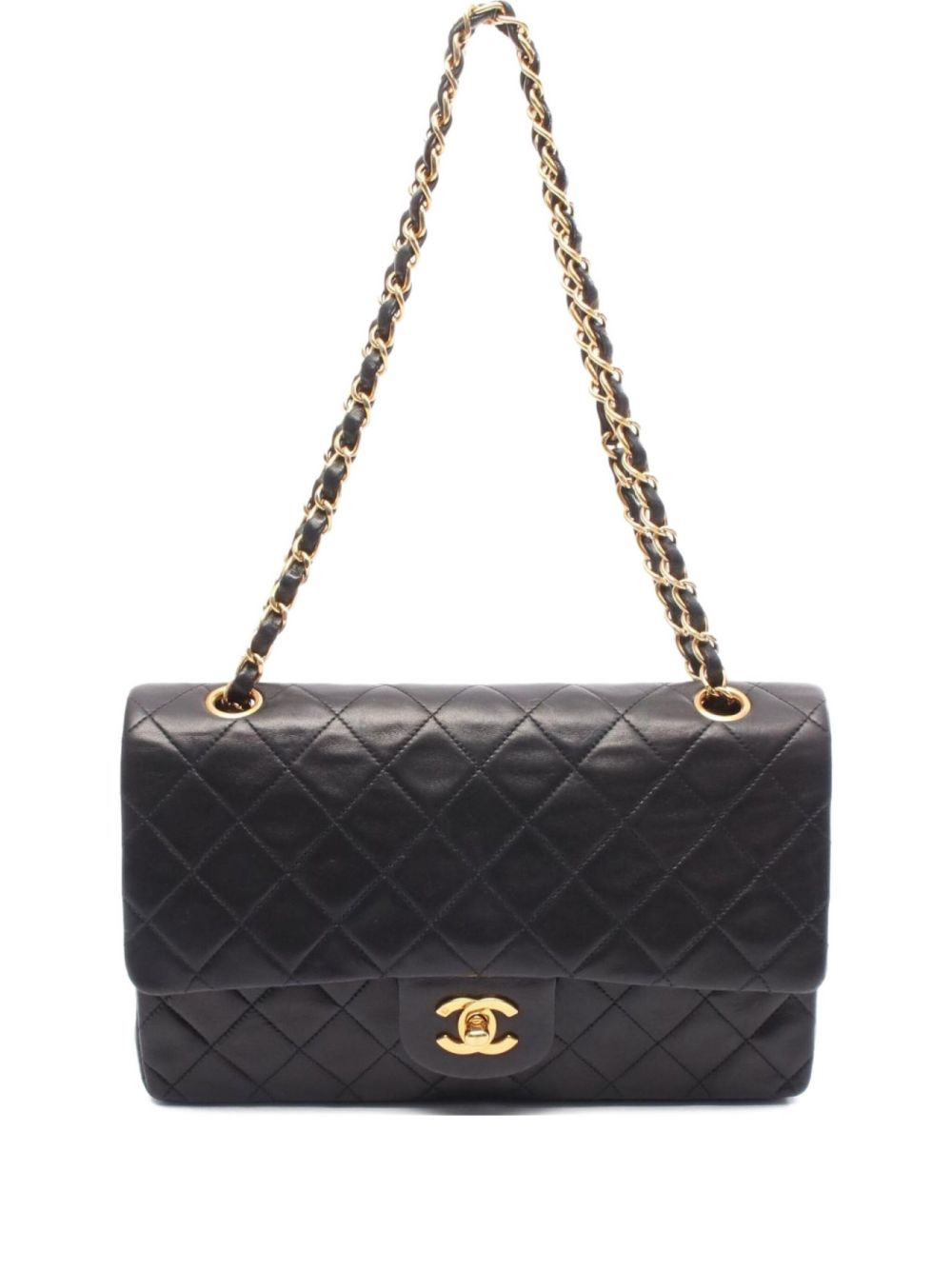 CHANEL Pre-Owned 1994-1996 matelasse W Flap chain shoulder bag - Black | Farfetch Global