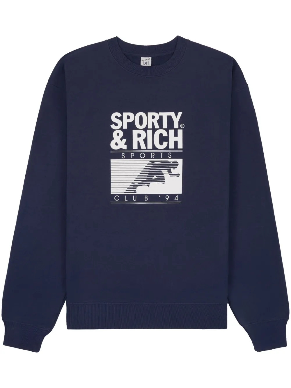 Sporty & Rich Motion Club logo-print Sweatshirt - Farfetch | Farfetch Global