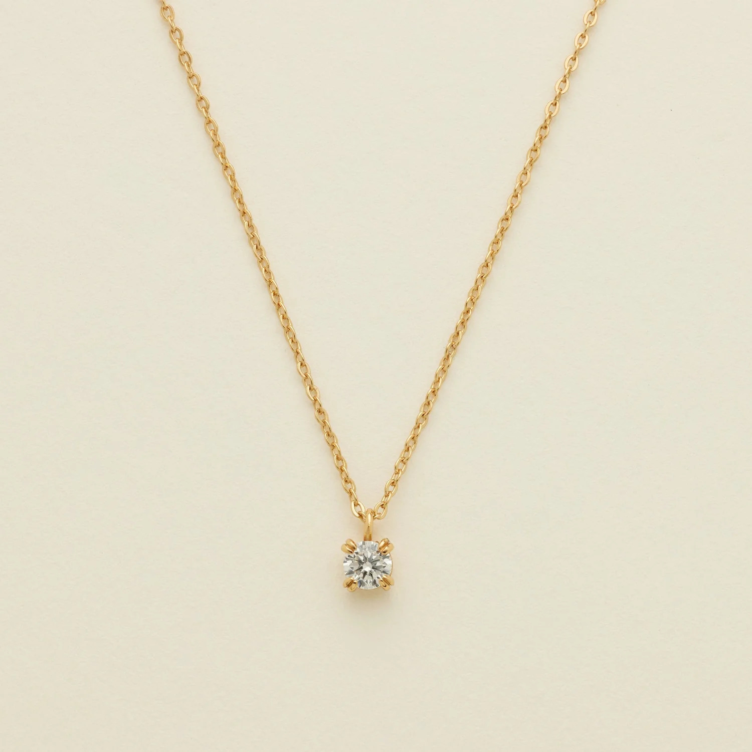 Luxe Solitaire Necklace | Made by Mary (US)