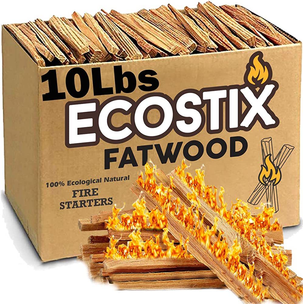 EasyGoProducts Approx. 120 Eco-Stix Fatwood Fire Starter Kindling Firewood Sticks – 100% Organi... | Amazon (US)