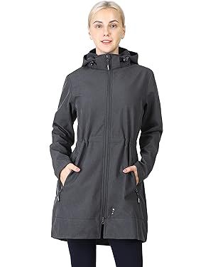 Outdoor Ventures Women's Softshell Jacket with Removable Hood Fleece Lined Windbreaker Insulated ... | Amazon (US)