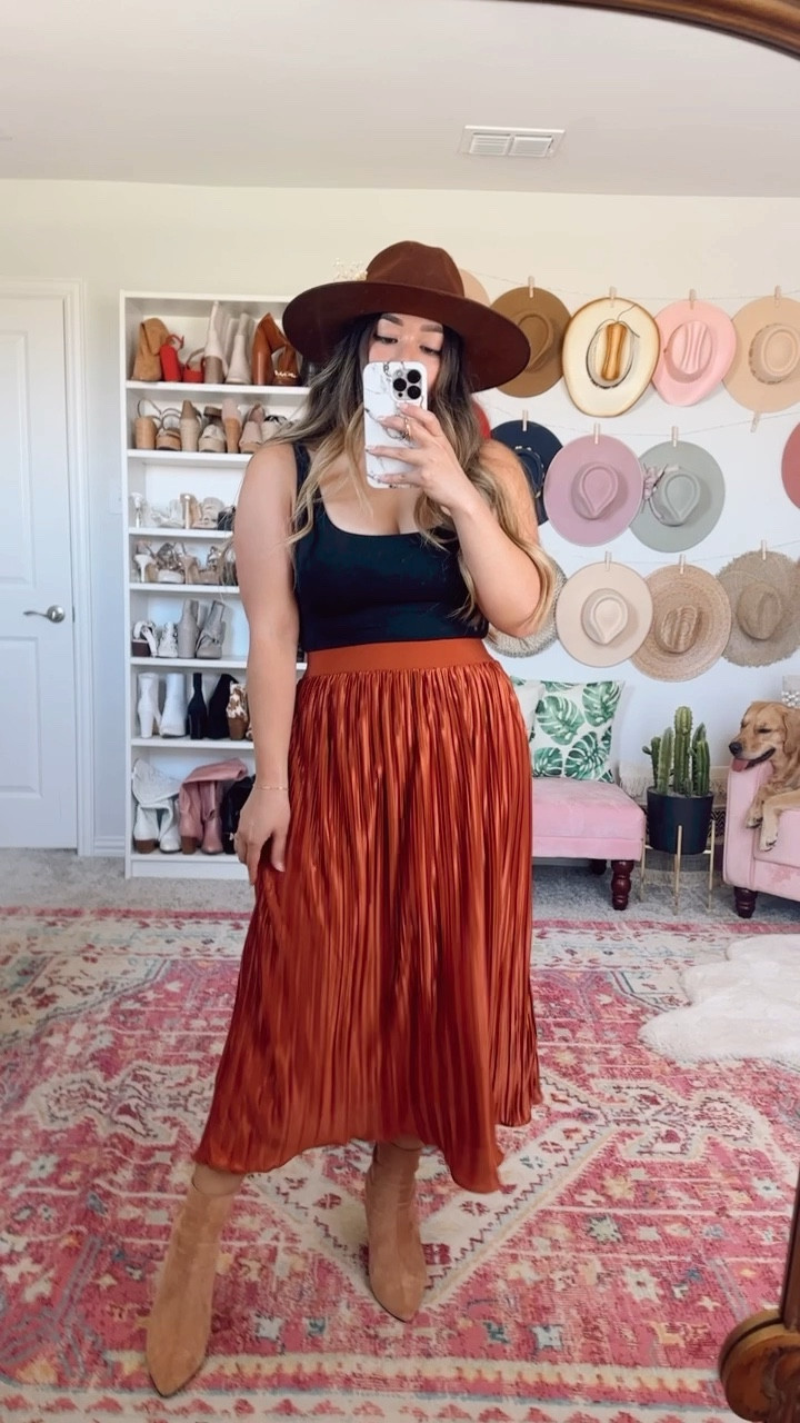 Try And Try Again Golden Orange Midi Skirt - wearing medium

Red dress haul, fall wedding guest outfit, fall outfits, teacher outfits, fall skirts, country concert outfit, work outfit, midi skirt, pleated skirt, burnt orange outfit, rust orange outfit, burnt orange skirt, fall family photoshoot outfit, fall outfit, fall skirt, Nashville outfit, amazon bodysuit, pumiey square neck bodysuit, amazon fashion 

#LTKSeasonal #LTKmidsize #LTKfindsunder50