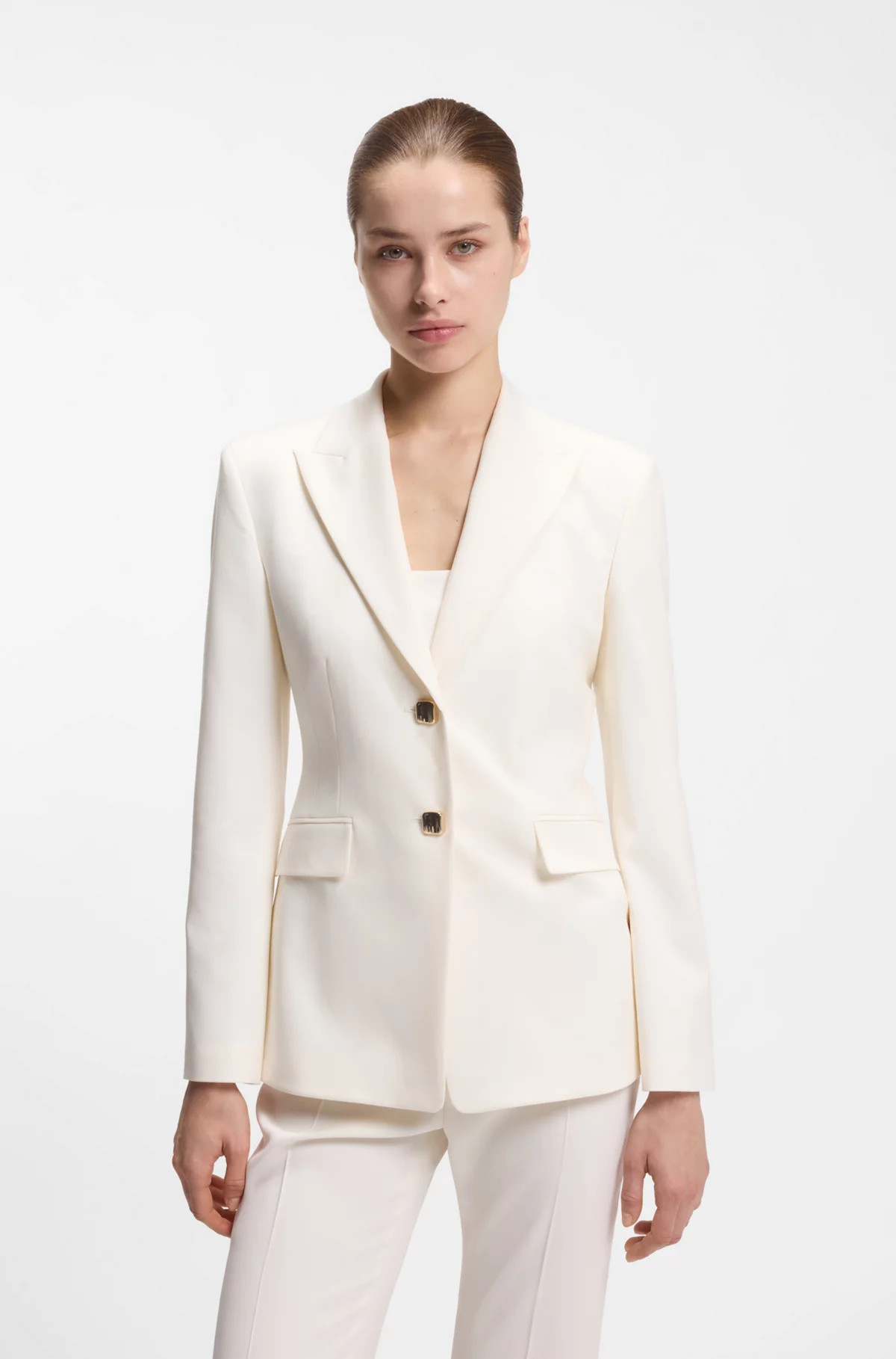 Regular-fit blazer met goudkleurige knopen | Hugo Boss NL