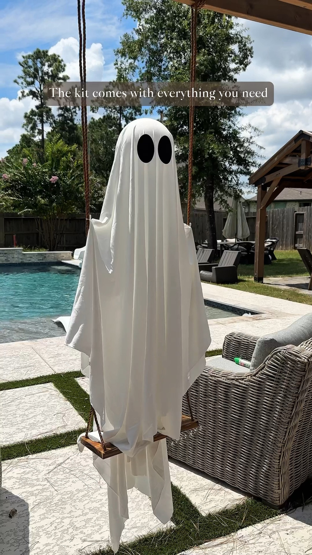 Would you believe this viral swinging ghost is an Amazon find that sells out every year?! 👀✨
We hung it with fishing line, zip tied the cloth so it looks like it’s holding on, and added twinkle lights for that spooky nighttime glow. 🌙
If you’ve been wanting that one must-have Halloween piece, grab it before it disappears again!


#viralhalloweendecor #amazonhalloweenfinds #halloweendecorideas #swingingghost #budgetfriendlydecor #amazonviral #falldecorideas #halloweenspiration #affordablehalloweendecor #viralghost


#LTKSeasonal #LTKHome #LTKFindsUnder50