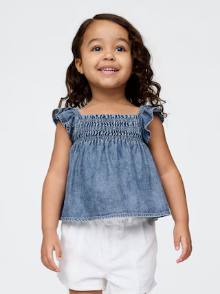 Baby & Toddler Denim Ruffle Top | Gap (US)
