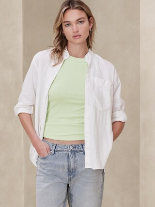 Ribbed Racer Tank | Banana Republic Factory