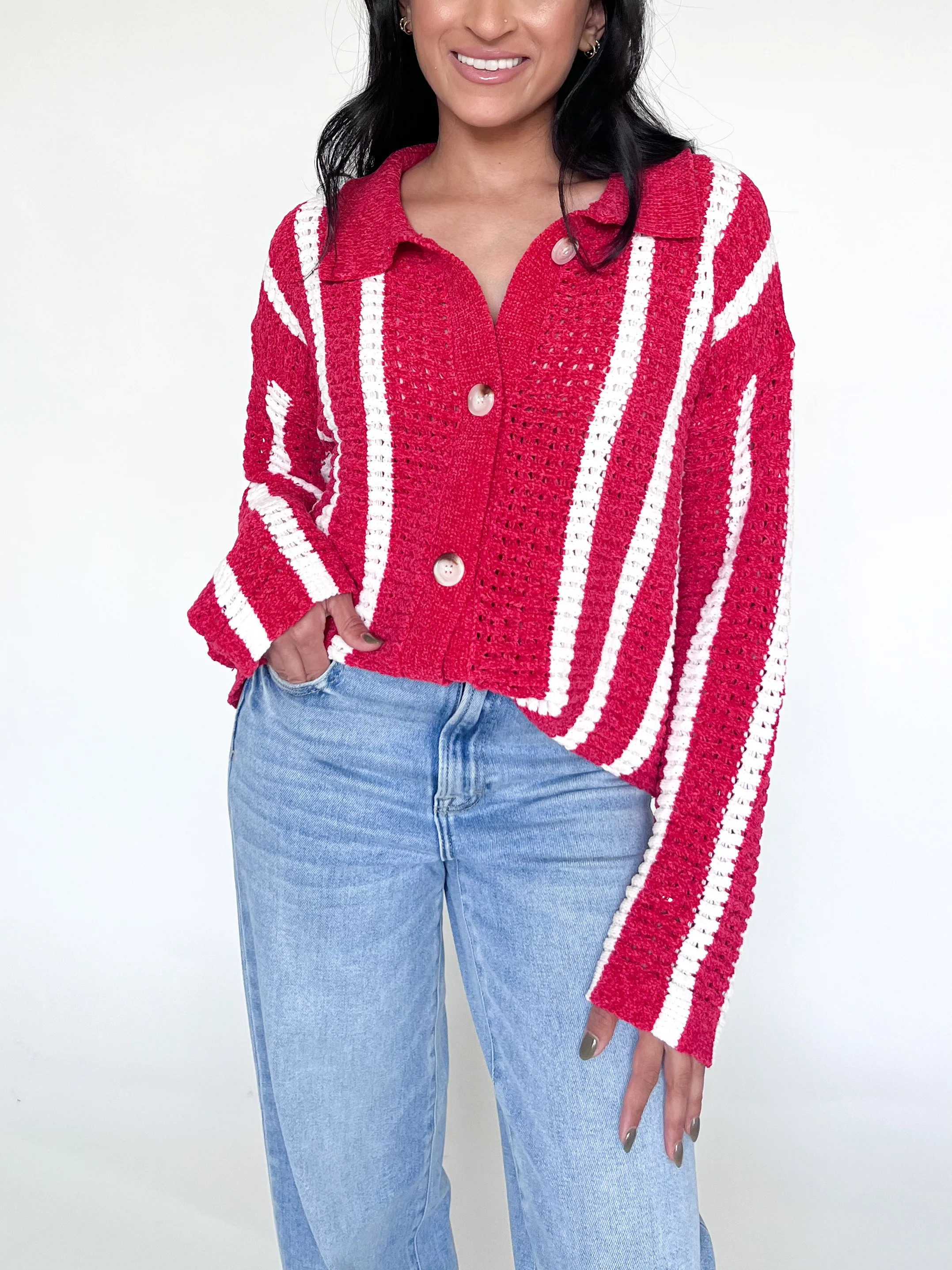 WHISPERING WINDS CHENILLE CARDIGAN | Harper's Den