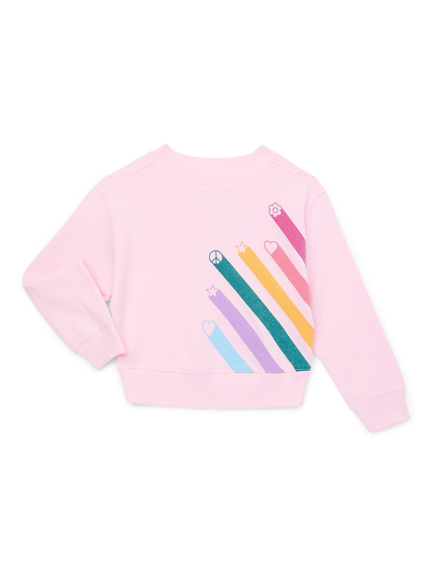 Wonder Nation Girls Fashion Fleece Pullover, Sizes 4-18 & Plus | Walmart (US)