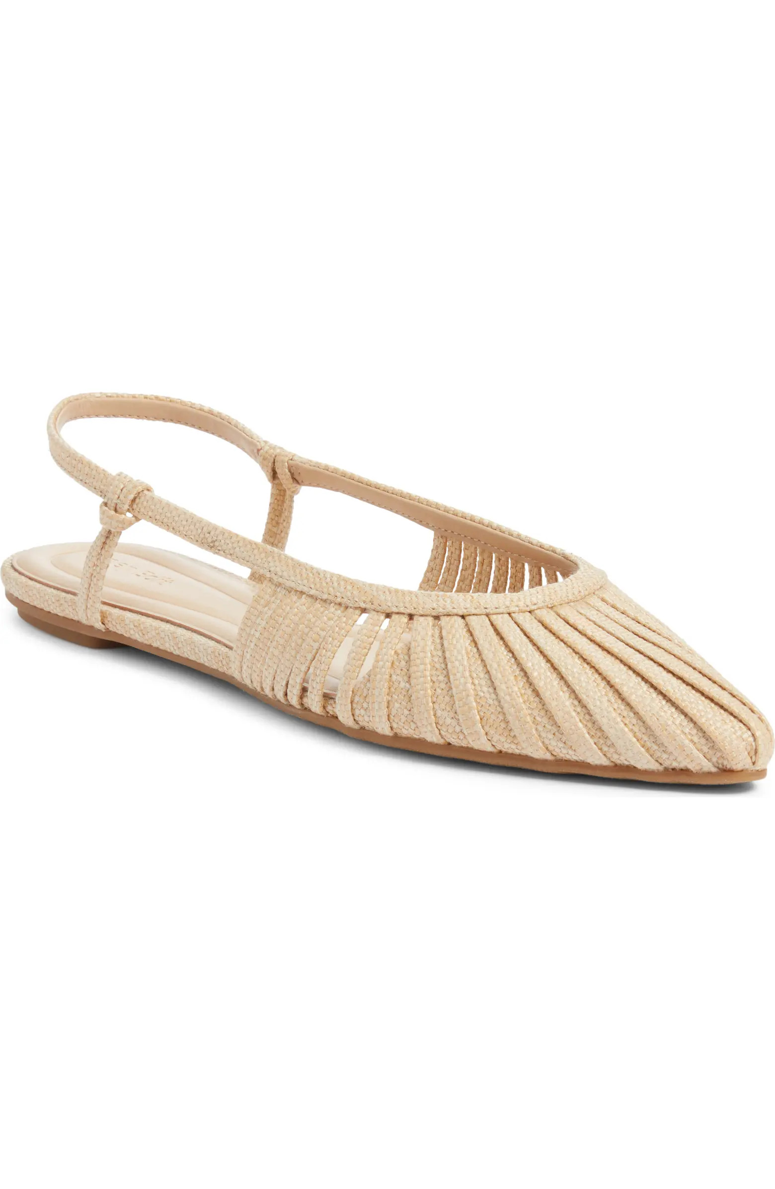 Kaira Woven Slingback Flat (Women) | Nordstrom