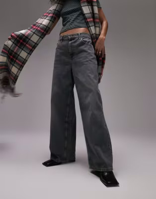 Topshop Gilmore low slung boyfriend jeans in dirty sulphur | ASOS (Global)