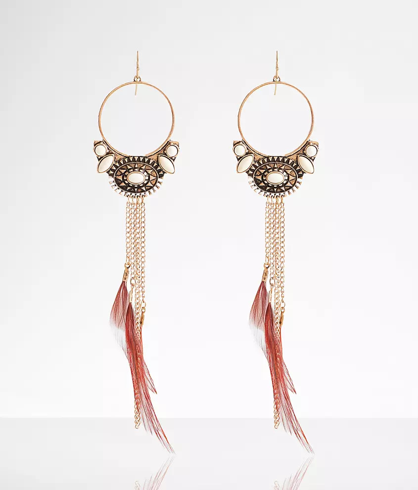 Feather Fringe Drop Earring | Buckle