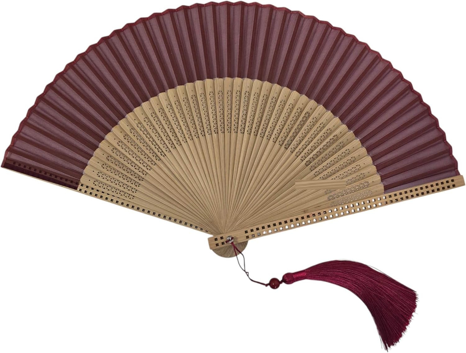 GFM® Bamboo Silk Handheld Folding Chinese Hand Fans for Summer, Wedding, Party Favour etc (FLSLK... | Amazon (UK)