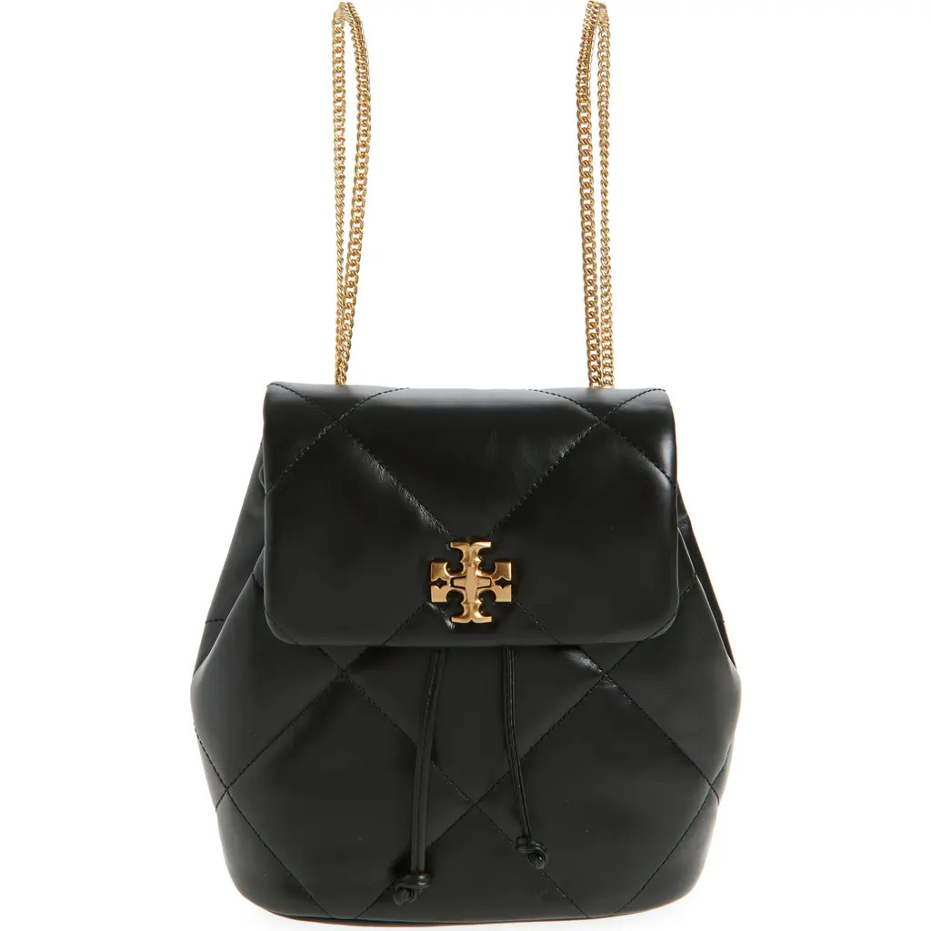 Tory Burch Small Kira Diamond Quilted Leather Backpack in Black at Nordstrom | Nordstrom