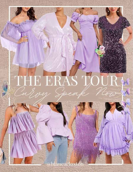The Eras Tour CURVY Concert Outfit Ideas - Speak Now 💜

Taylor Swift, Purple Dress, Sequin Dress, Butterflies, Concert outfit, Swiftie, plus size 



#LTKcurves #LTKstyletip #LTKFind