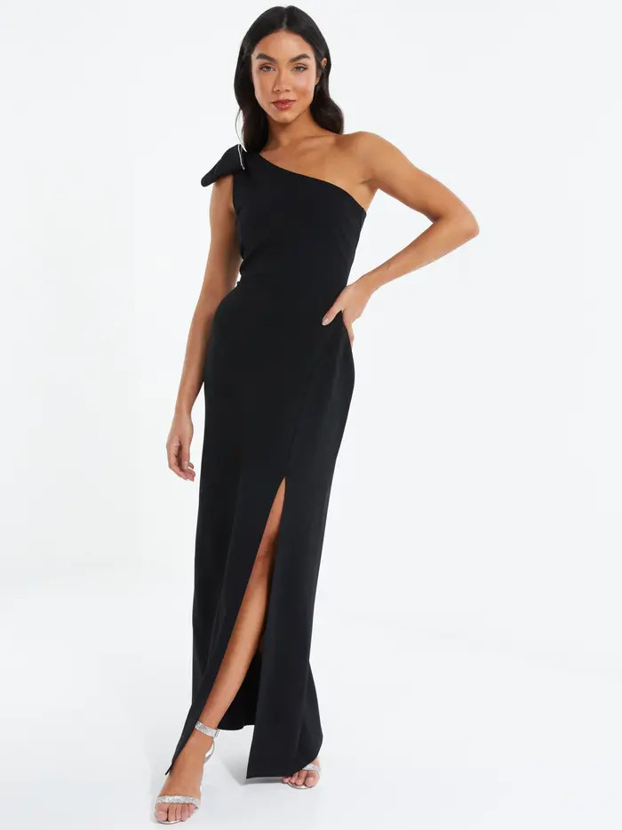 One-Shoulder Bow Detail Maxi Dress | Nordstrom