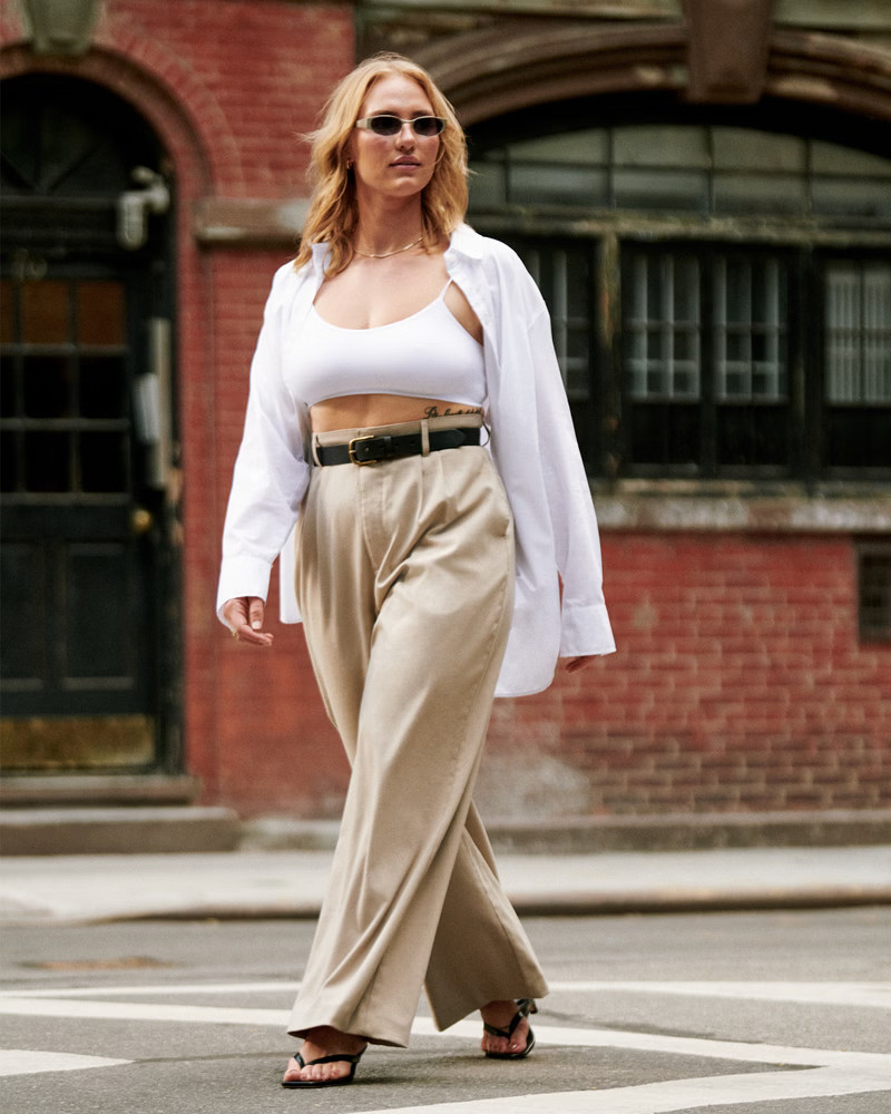 Women's Tailored Wide Leg Pants | Women's Fall Outfitting | Abercrombie.com | Abercrombie & Fitch (US)