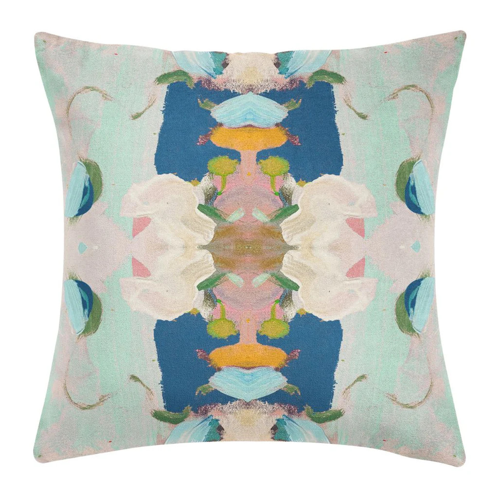 Monet’s Garden Navy 22x22 Pillow | Laura Park Designs