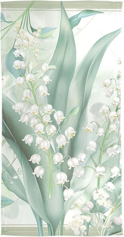 Lily Of Valley Flower Fresh silk scarf scrafs silky for women for christmas scarf bufanda elegant... | Amazon (UK)