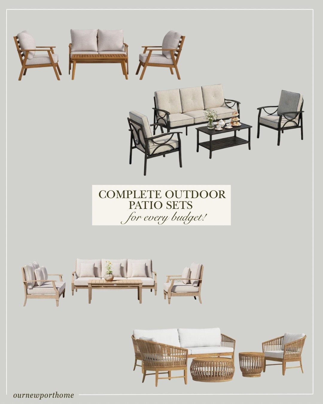 If you’re trying to make your patio feel more pulled together this season, a good outdoor furniture set makes the biggest impact fast. Rounded up some of my favorite complete outdoor patio sets at different price points that give that cozy, high-end outdoor living look!





outdoor patio sets, patio furniture sets, affordable outdoor furniture, luxury patio furniture for less, outdoor conversation sets, backyard patio ideas, patio decorating ideas, outdoor sectional set, small patio furniture, neutral outdoor decor, outdoor living space ideas, patio furniture for deck, modern outdoor furniture, affordable backyard makeover

#LTKHome #LTKSeasonal #LTKSaleAlert
