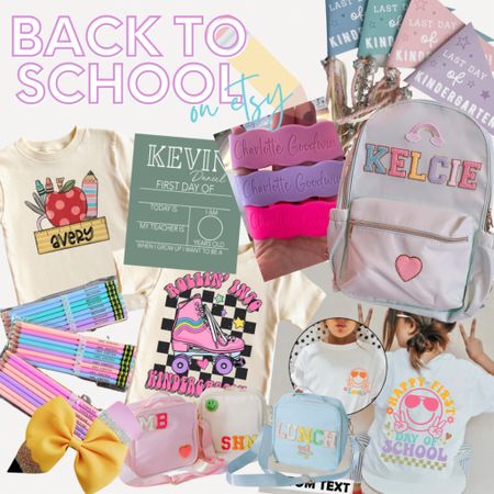 Shopping Small for BTS looks? Me too!! Loving personalized school supplies and cute tees for the First Day! 

#shopsmall #etsyfinds

#LTKBacktoSchool #LTKkids