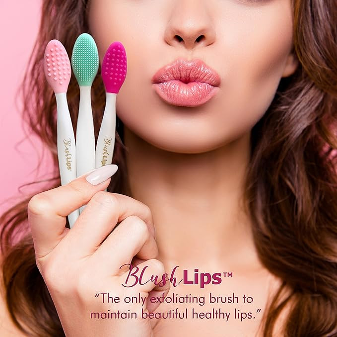 BlushLips A Double-Sided Silicone Exfoliating Soft Lip Brush Applicator Wand Tool for Plump Smoot... | Amazon (US)
