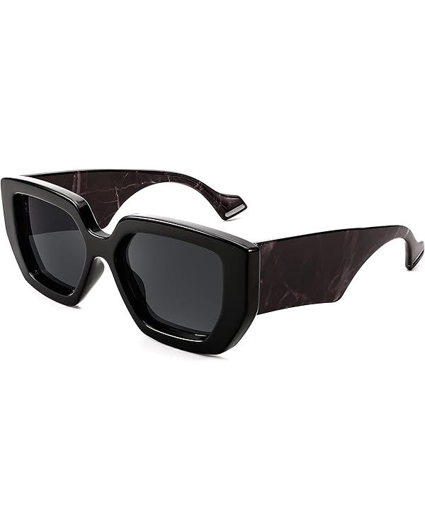 FEISEDY Oversized Square Sunglasses for Women Men Thick Frame Shades B4074 | Amazon (US)