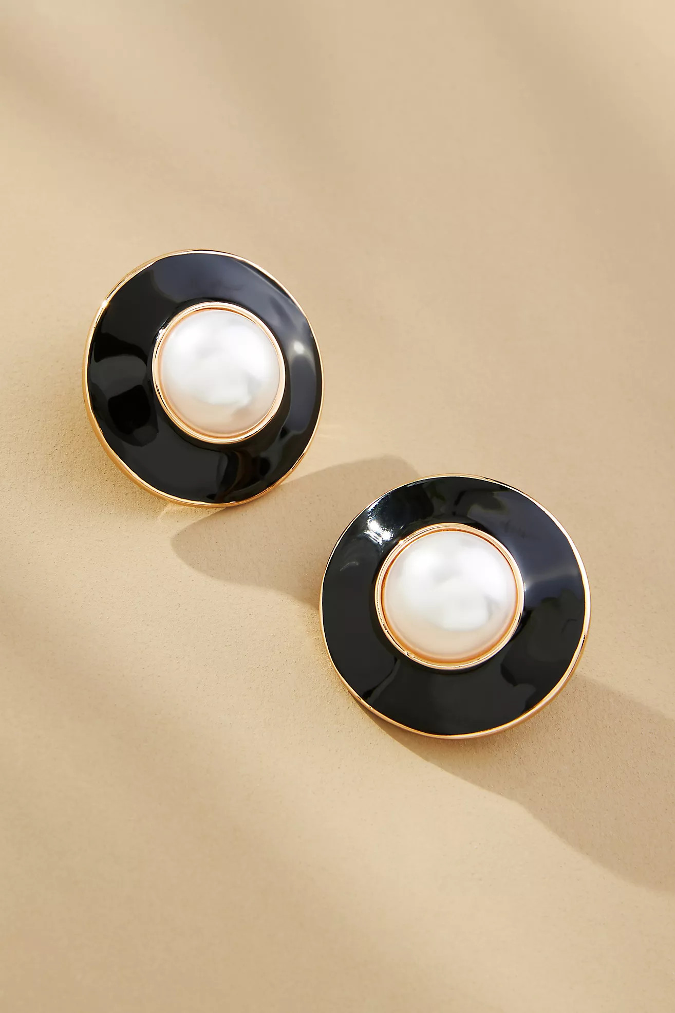 The Restored Vintage Collection: Pearl Button Earrings | Anthropologie (US)