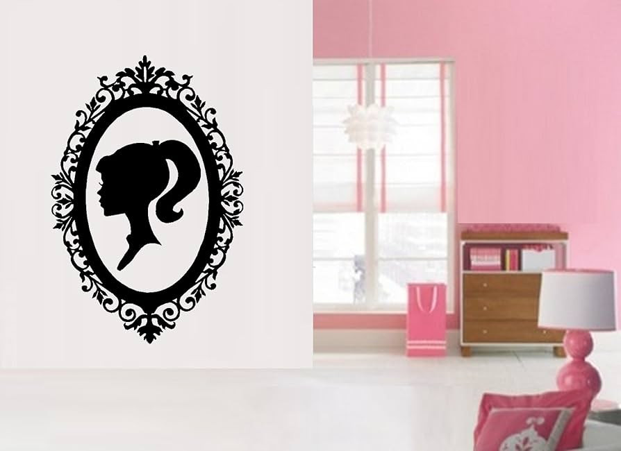 Barbie Silhouette in Vintage Frame ~ WALL DECAL 22" x 33" | Amazon (US)